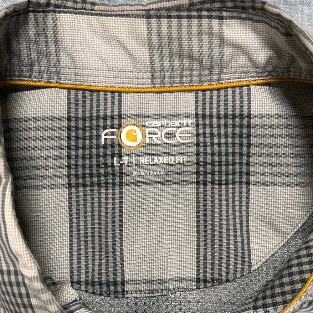 Carhartt Force Relaxed Fit plaid workwear casual short sleeve button up mens LT - Picture 6 of 10